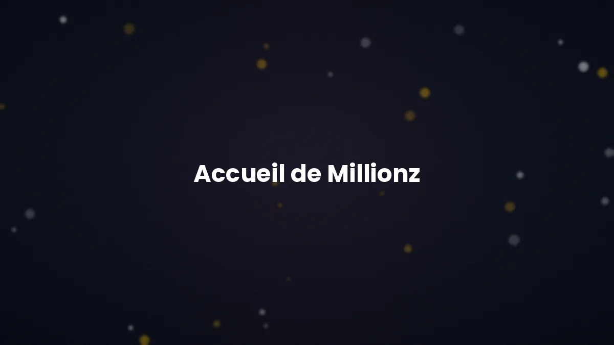 Page d'accueil de Millionz Casino