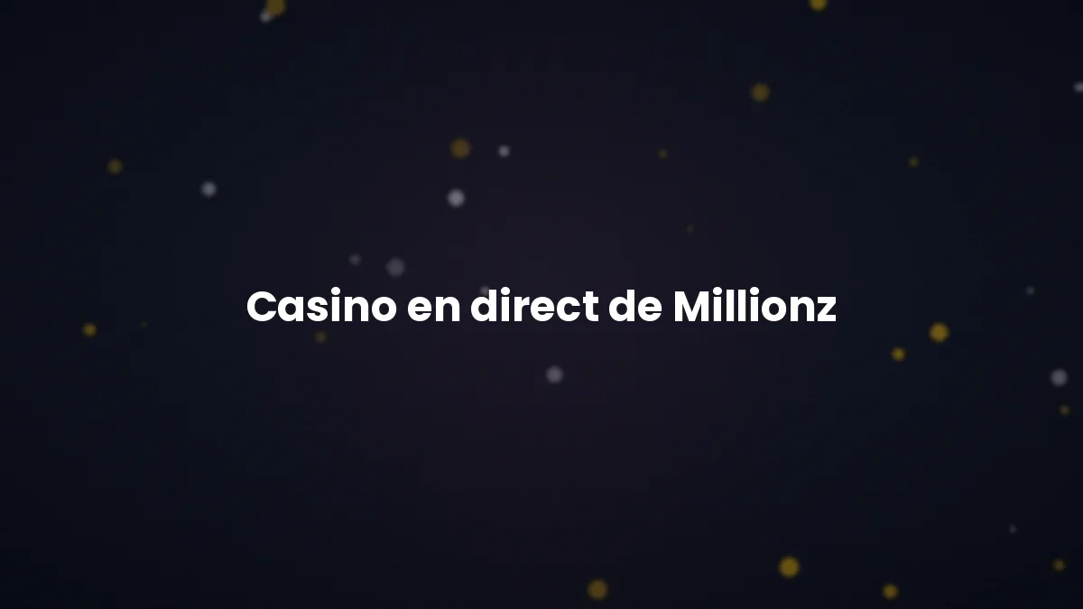 Section des jeux en direct de Millionz Casino